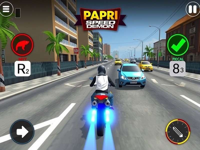 Papri Speed Demon gameplay showing Indian city racing