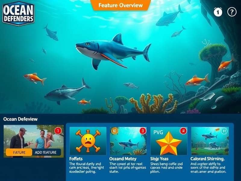 Ocean Defenders Gameplay Environment Ocean Defenders gameplay screenshot showing marine environment