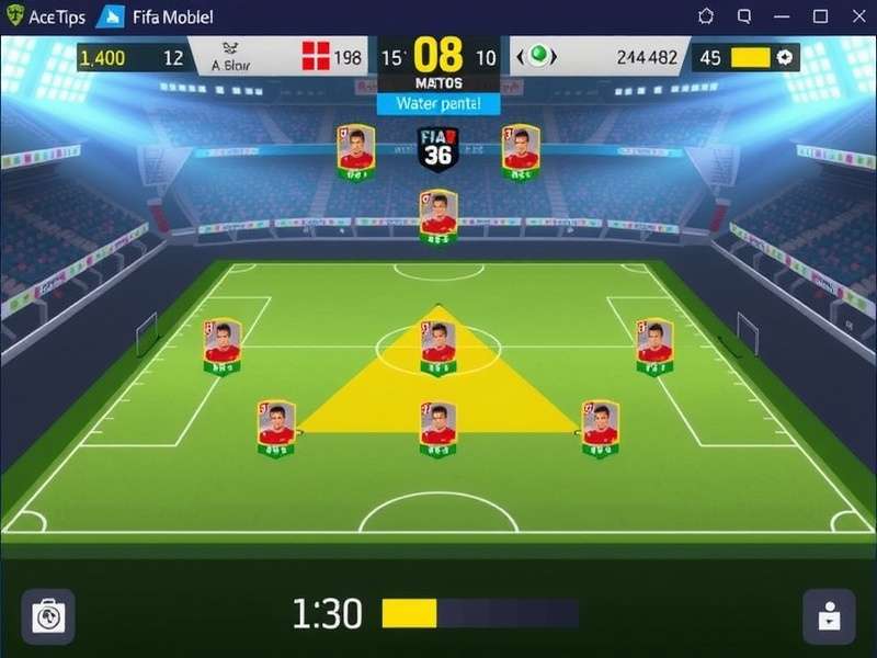 FIFA Mobile Advanced Gameplay FIFA Mobile gameplay screenshot showing advanced tactics
