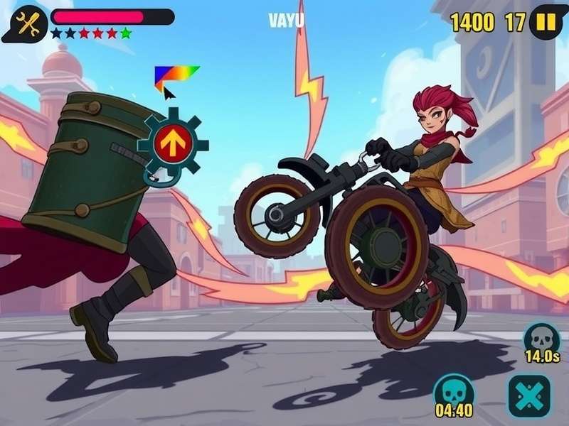 Blast Storm Riders character Vayu in action