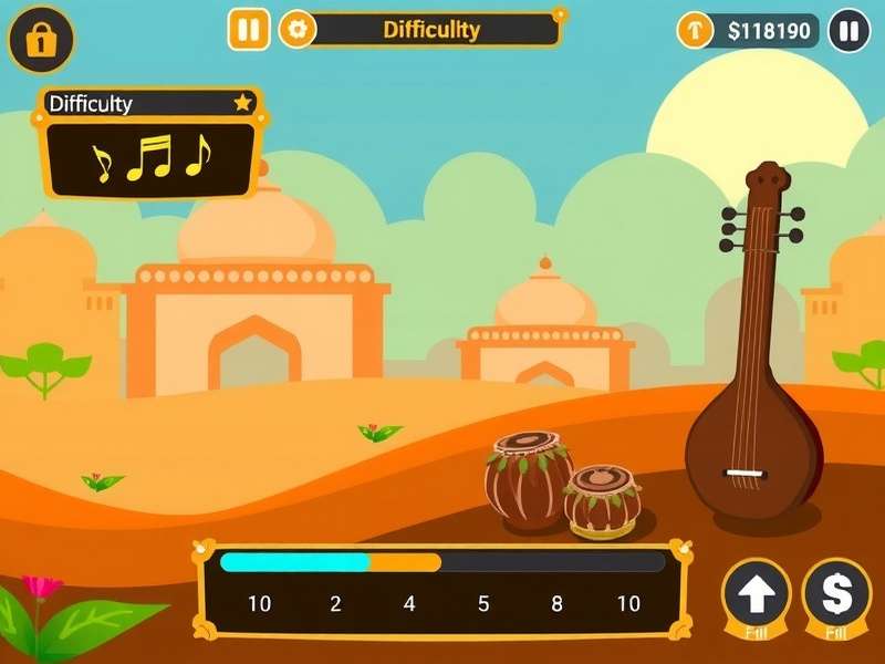 Traditional Indian musical instruments featured in Raga Rush