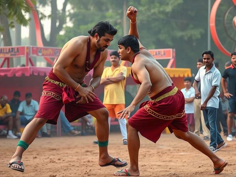 Traditional Kabaddi match in Bangalore