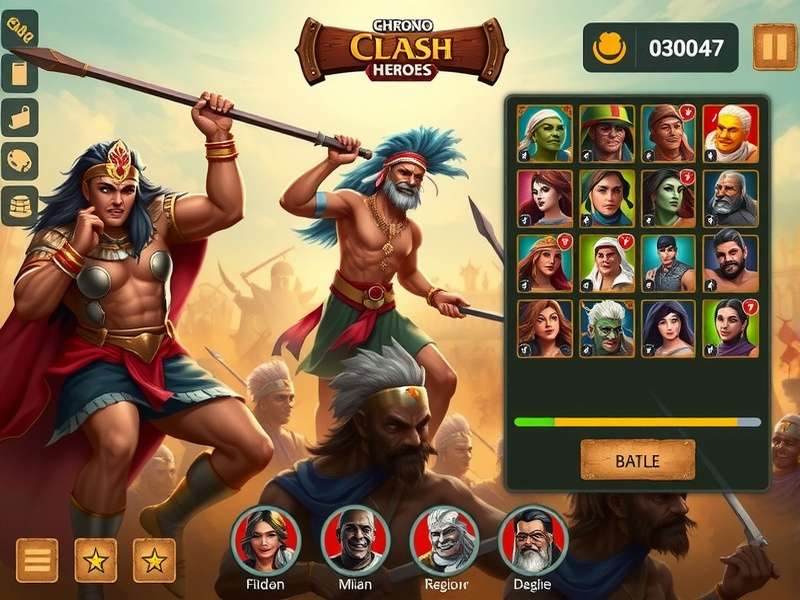 Chrono Clash Indian Heroes - Epic Battle Scene Chrono Clash Indian Heroes gameplay screenshot showing historical Indian warriors in battle
