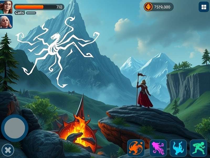 Mountain Mystic Mage character lineup showing main and supporting characters