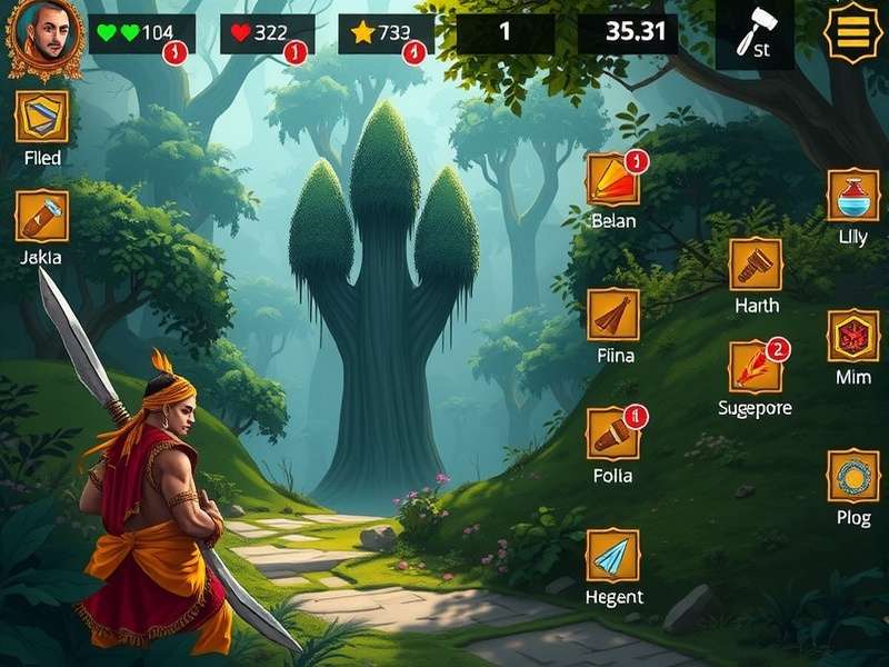 Enchanted Bagh Expedition strategy map showing resource locations