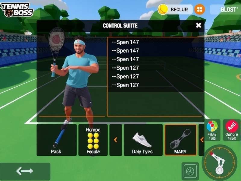 Bengaluru Tennis Boss Gameplay Bengaluru Tennis Boss gameplay screenshot showing tennis court and character