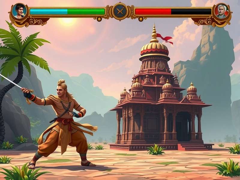 Amethyst Adventure India combat scene with traditional Indian martial arts