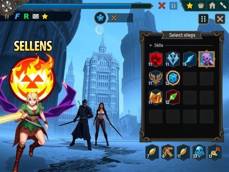 Chilling Ultimate Quest combat interface showing skill selection