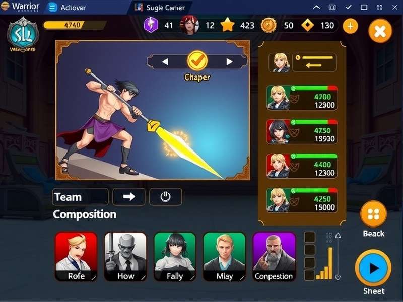 Character Customization in S Challenge Warrior S Challenge Warrior character customization interface