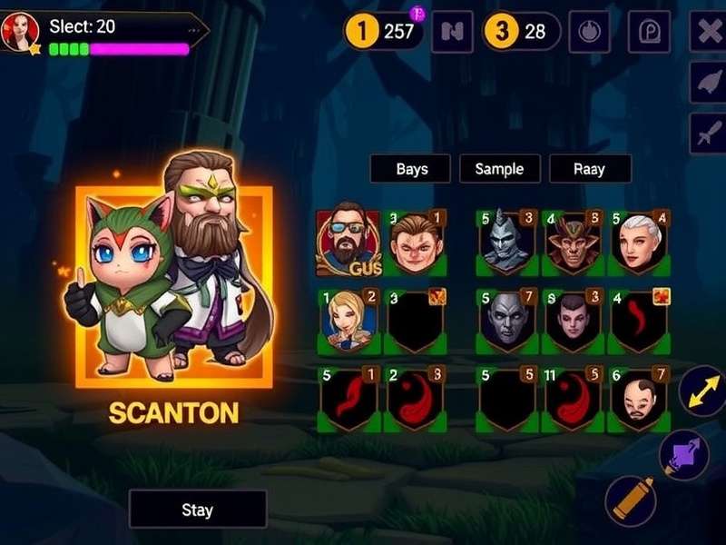 Character Selection in Mysore Magic Mayhem Warriors Mysore Magic Mayhem Warriors character selection screen