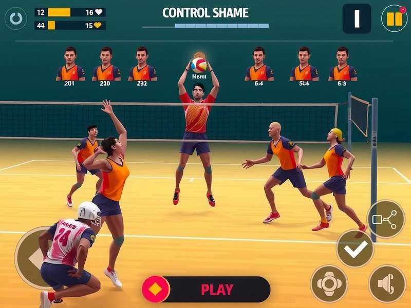 Bharat Volley Heroes gameplay screenshot showing intense volleyball action