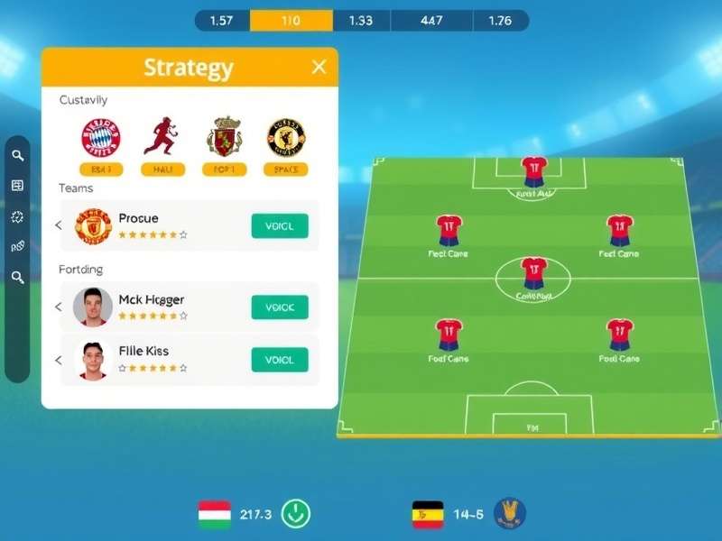 Formation Strategy in Agile Kick Champion Agile Kick Champion strategy screen showing formation options