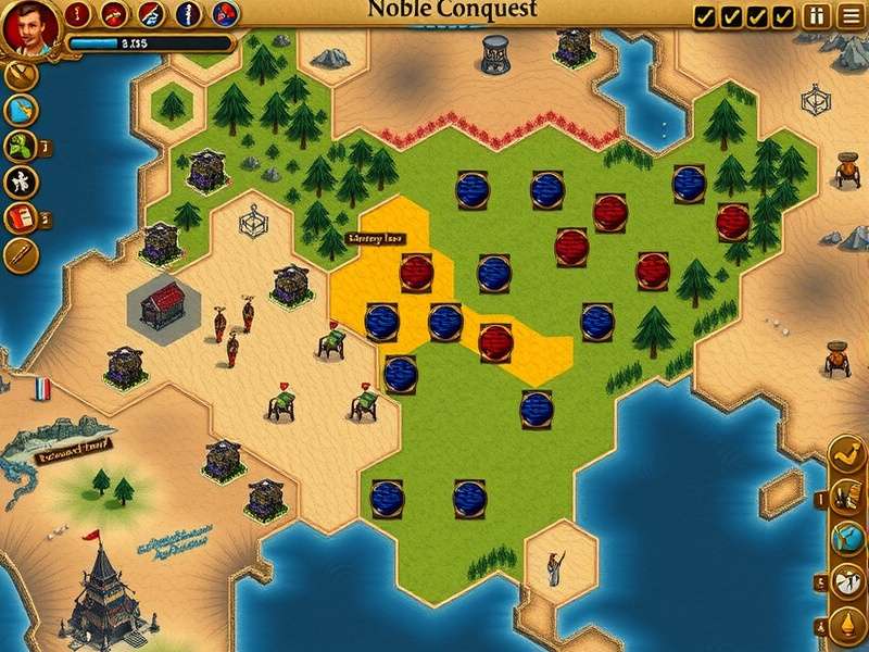 Noble Conquest Battle Mechanics Noble Conquest battle scene showing strategic unit placement