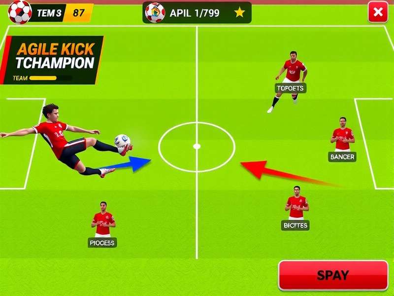 Agile Kick Champion Gameplay Agile Kick Champion gameplay screenshot showing football action