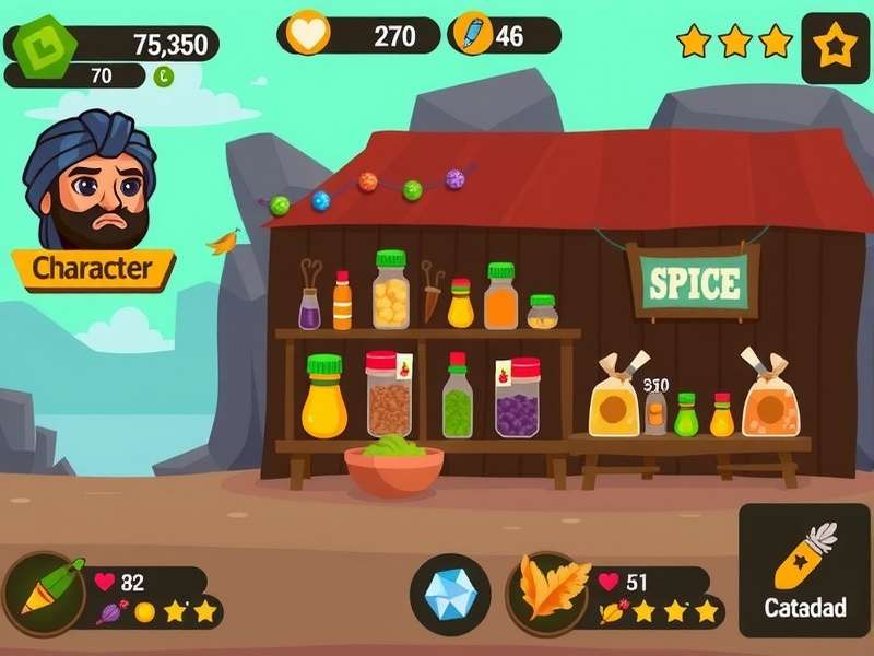 Cumin Hero Challenge Gameplay Cumin Hero Challenge gameplay screenshot showing character and spice collection