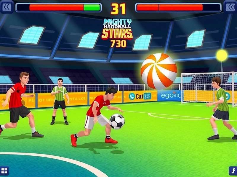 Mighty Handball Stars In-Game Action Mighty Handball Stars Gameplay Screenshot
