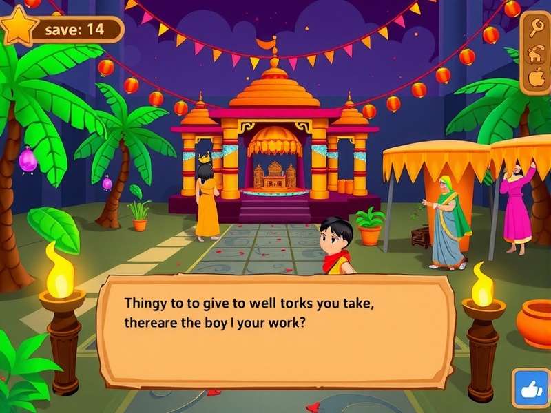Durga Puja Adventure Quest Game Environment Durga Puja Adventure Quest gameplay screenshot showing festival environment