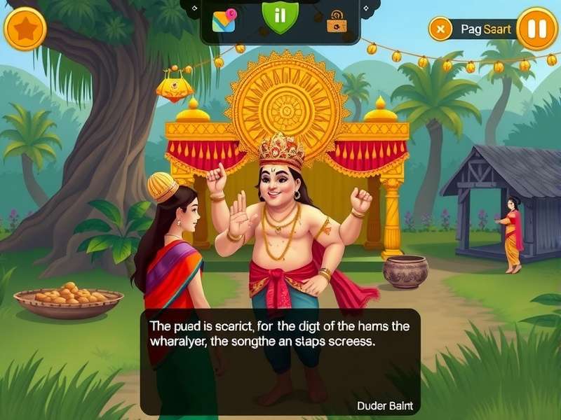 Character Interactions in Durga Puja Adventure Quest Durga Puja Adventure Quest character interaction scene