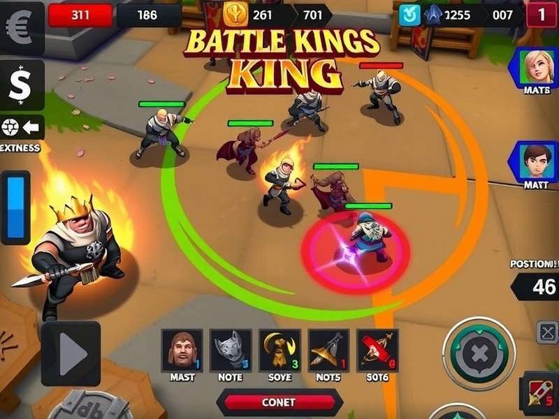 Battle King gameplay screenshot showing intense battle action