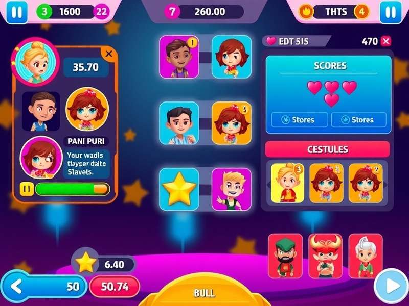 Pani Puri Power Duel customization options and character selection