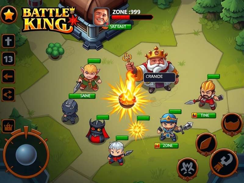 Battle King strategic map positioning and zone control