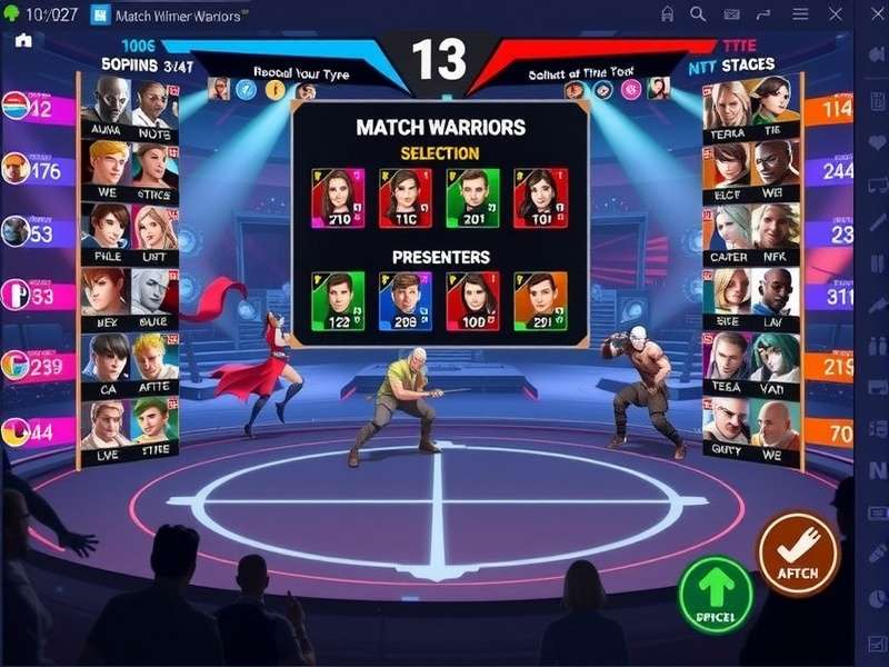Match Winner Warriors Gameplay Interface Match Winner Warriors gameplay screenshot showing character selection and battle interface