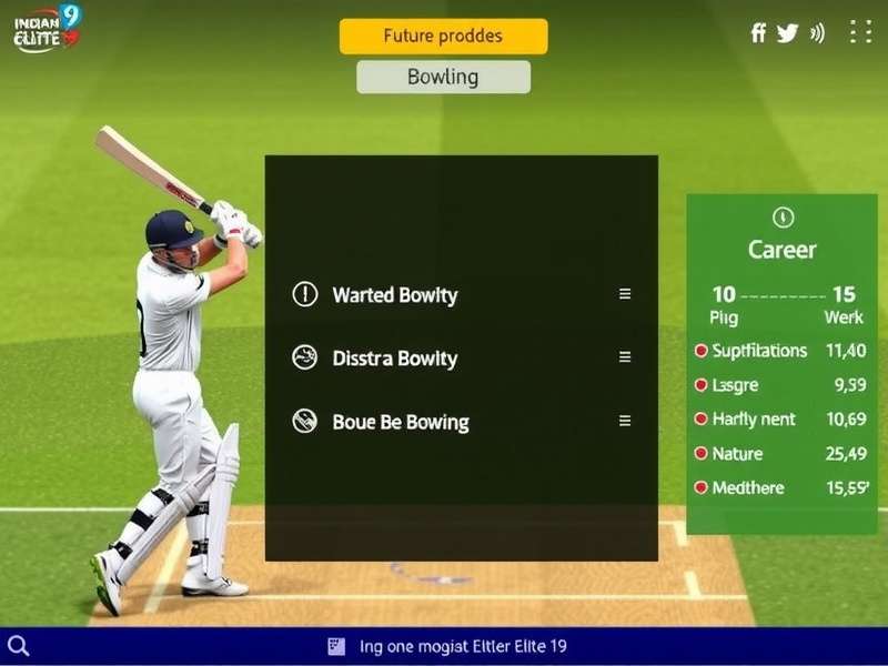 Indian Cricket Elite 19 Career Mode Indian Cricket Elite 19 career mode progression screen