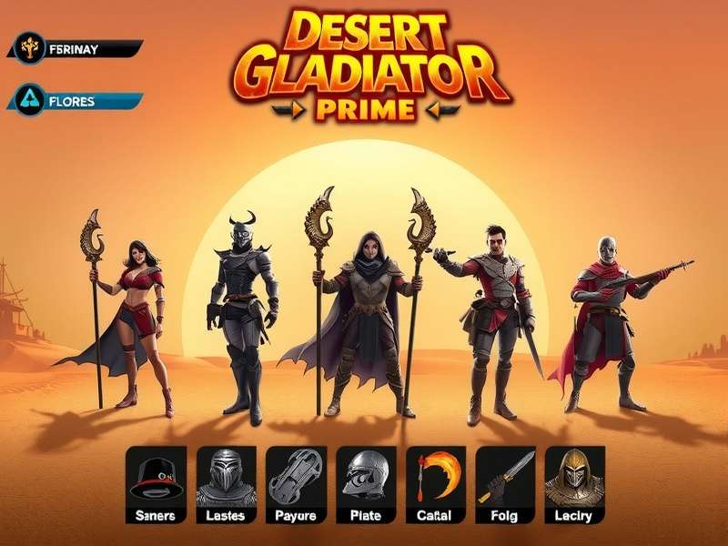 Character Roster in Desert Gladiator Prime Desert Gladiator Prime character lineup