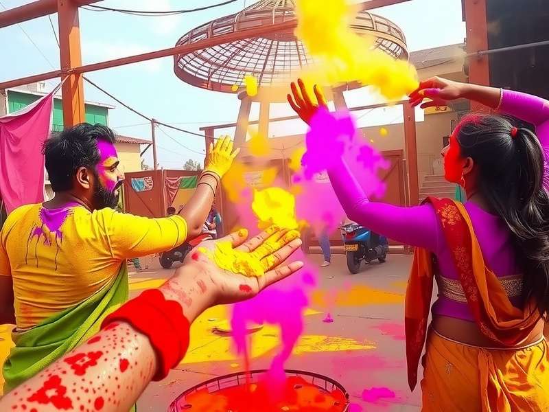 Cultural elements and traditional rituals in Holi Glittery Explore