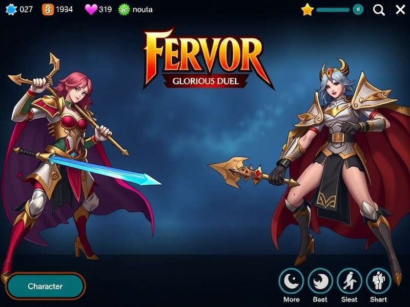 Fervor War Glorious Duel gameplay screenshot showing character combat
