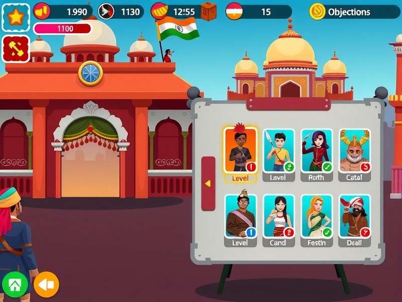 Desi Defender character selection screen showing diverse Indian-inspired heroes