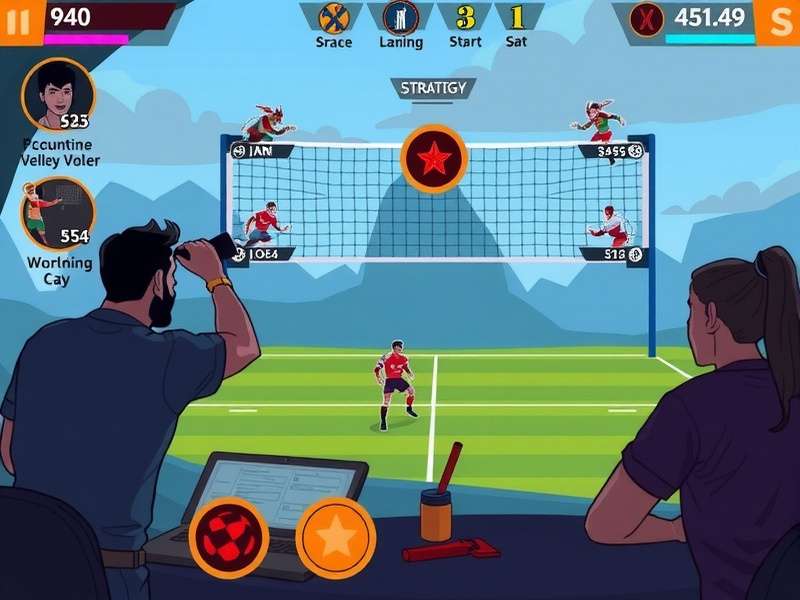 Volley Valiants Advanced Positioning Strategy Volley Valiants strategy diagram showing player positions