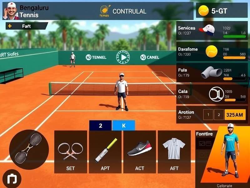 Game Controls and Interface Bengaluru Tennis Boss control scheme and interface
