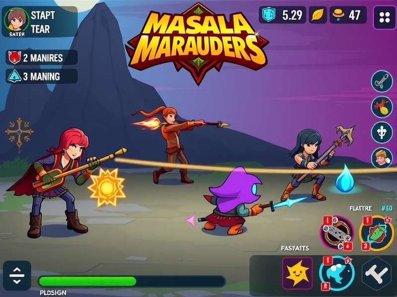 Masala Marauders gameplay screenshot showing character abilities
