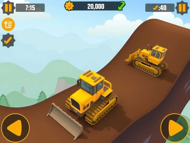 Dozer Dash Gameplay Dozer Dash gameplay screenshot showing bulldozer in action