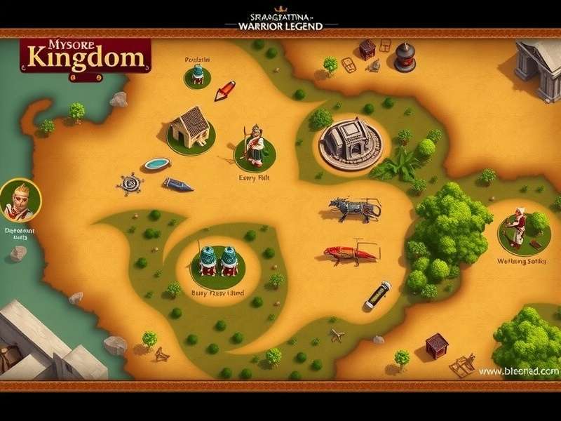 Map of Mysore Kingdom in Srirangapatna Warrior Legend Historical map of Mysore Kingdom