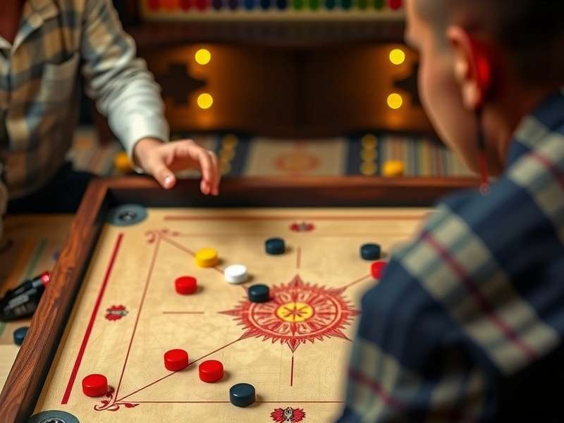 Carrom Extreme Fighter equipment including board, pieces and striker