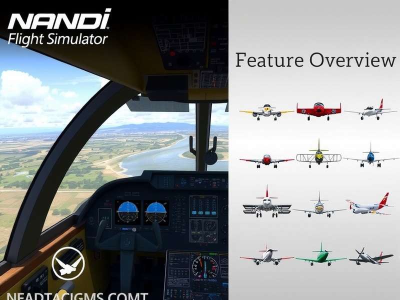 Nandi Flight Simulator Features Overview Nandi Flight Simulator feature overview showing multiple aircraft and environments