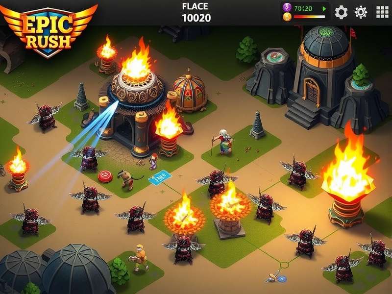 BFC Epic Rush strategy map showing optimal landing zones