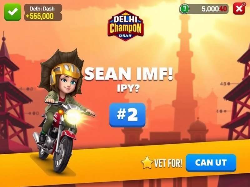 Delhi Dash Champion Game Interface