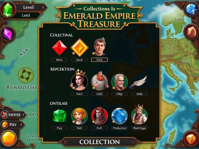 Emerald Empire Treasure World Map and Progression Emerald Empire Treasure level progression map showing different regions