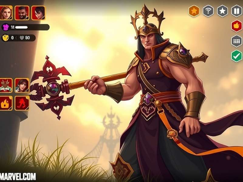 Marvel Mace Emperor gameplay screenshot showing character with mace