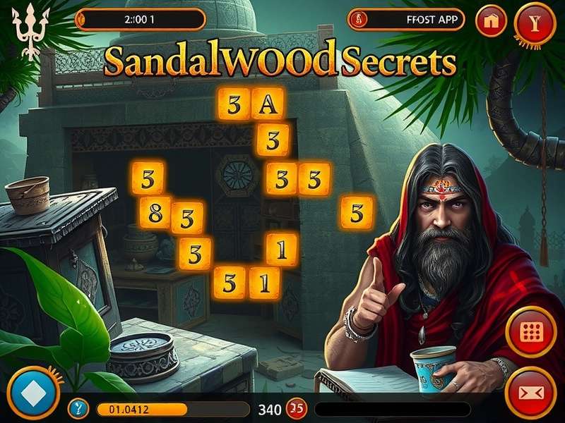 Sandalwood Secrets Gameplay - Puzzle Mechanics Sandalwood Secrets Gameplay Screenshot - Puzzle solving interface