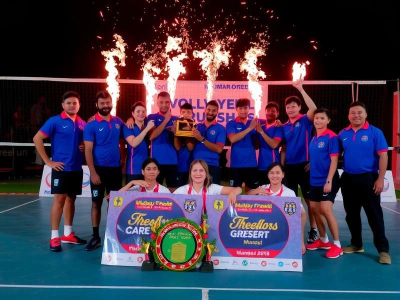 Volley Crushers Mumbai Championship Victory Volley Crushers Mumbai championship celebration