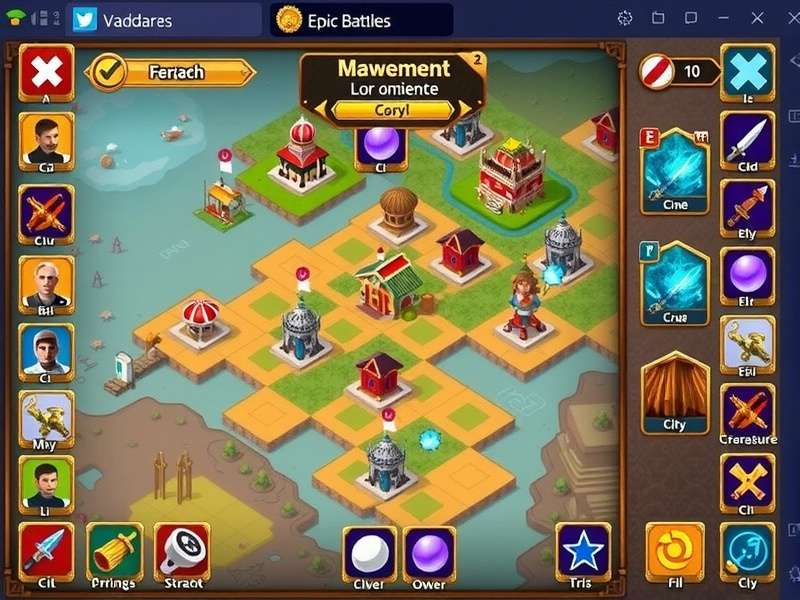 Vadodara Epic Battles Gameplay Interface Vadodara Epic Battles gameplay screenshot showing strategic map and character selection