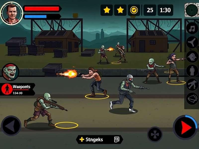 Zombie Apocalypse Speed Run gameplay screenshot showing character fighting zombies