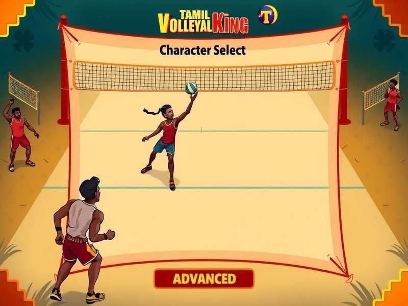 Tamil Volley King character selection screen