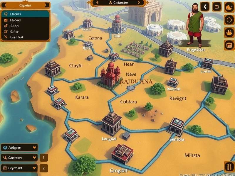 Rajputana Legacy city management interface