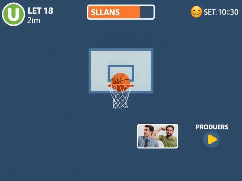 Basket Bounce Challenge gameplay screenshot showing basketball and hoop