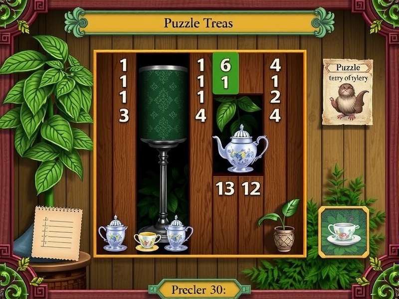 Tea Frenzy Escape Puzzle Solving Interface